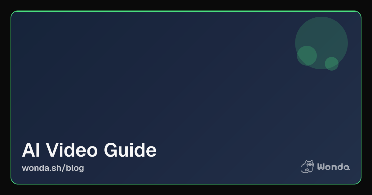 Terminal window showing Wonda video generation commands for multiple AI video models
